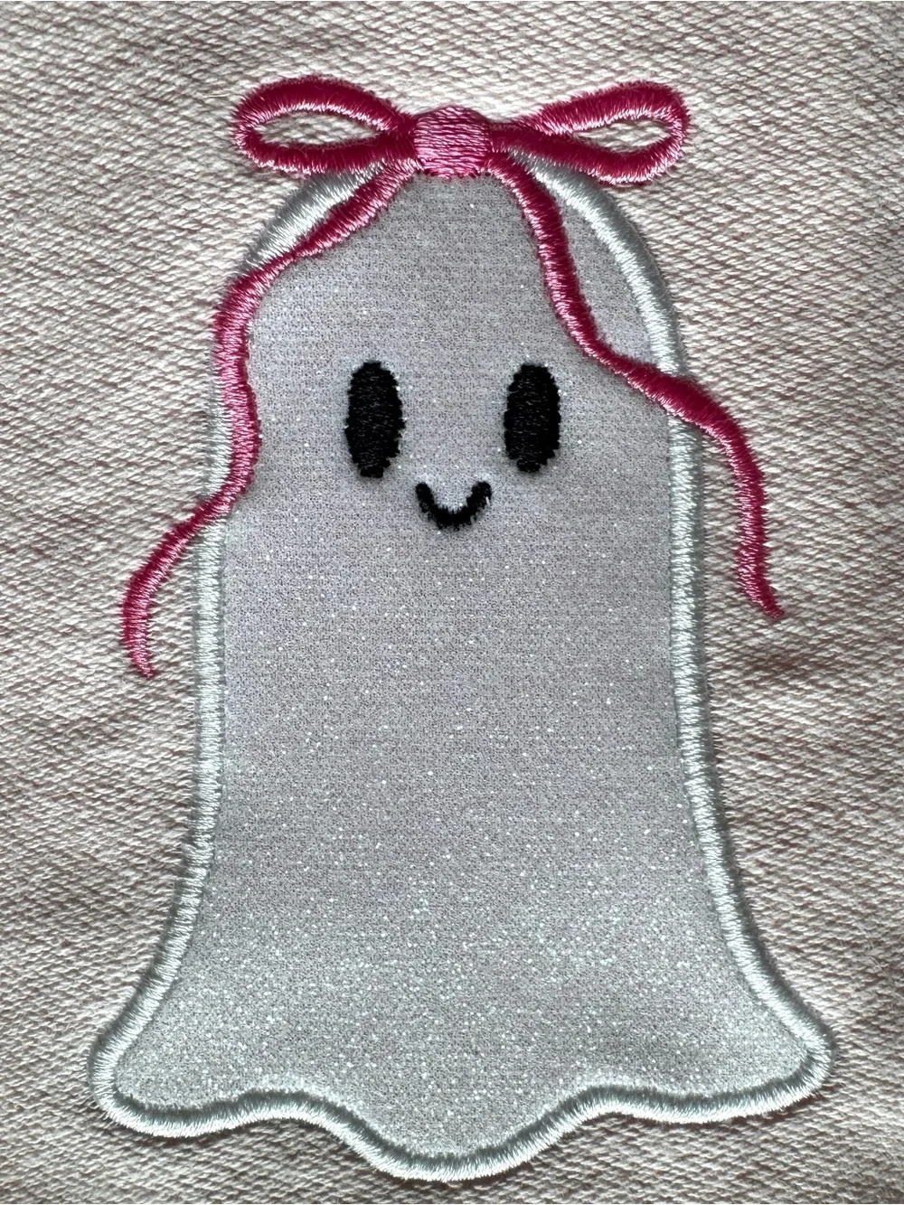 Coquette Ghost with Pink Ribbon Bow Cute Halloween Towels Set